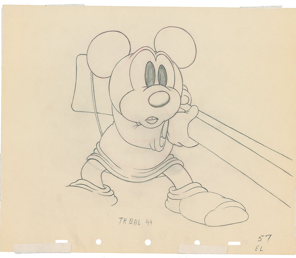 Lot #1078 Mickey production drawing from Mickey’s