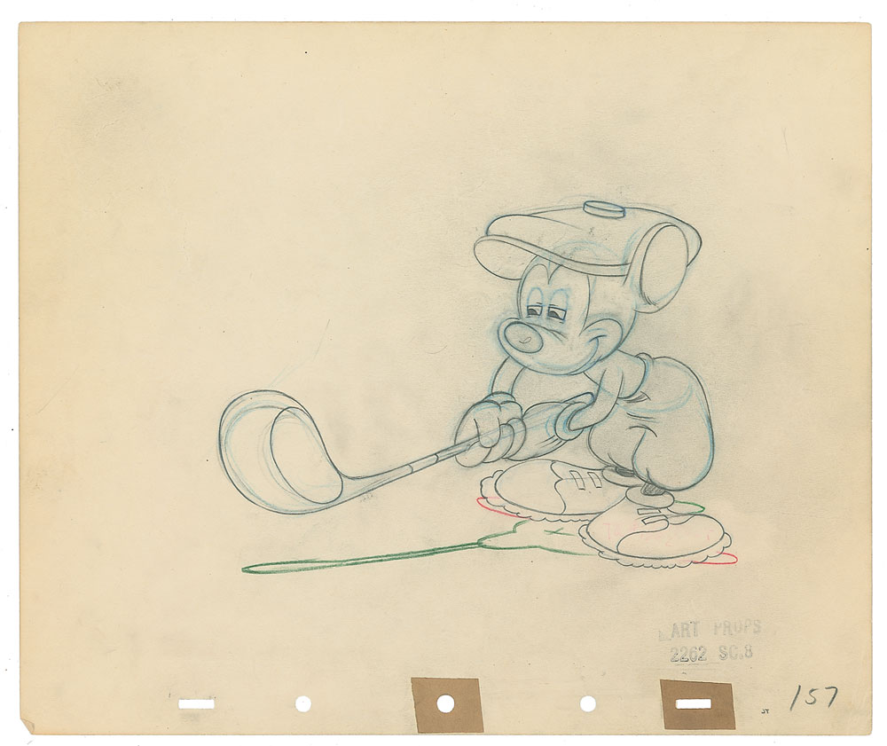 Lot #1100 Mickey production drawing from Canine