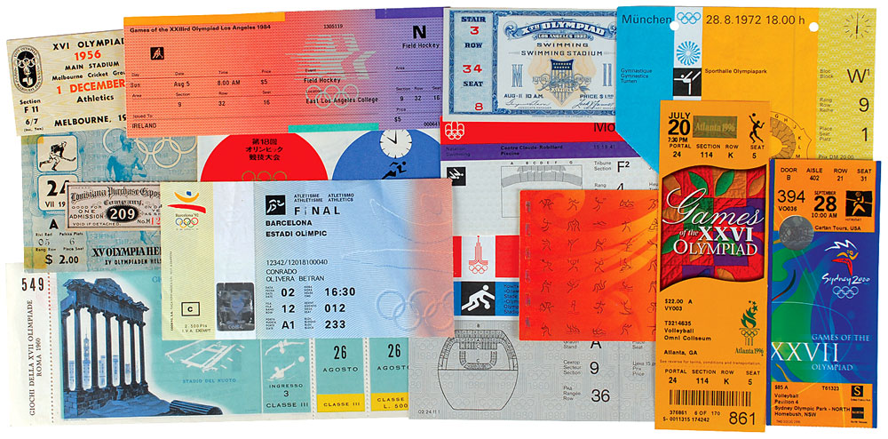 Lot #3106 Summer Olympics Ticket Collection