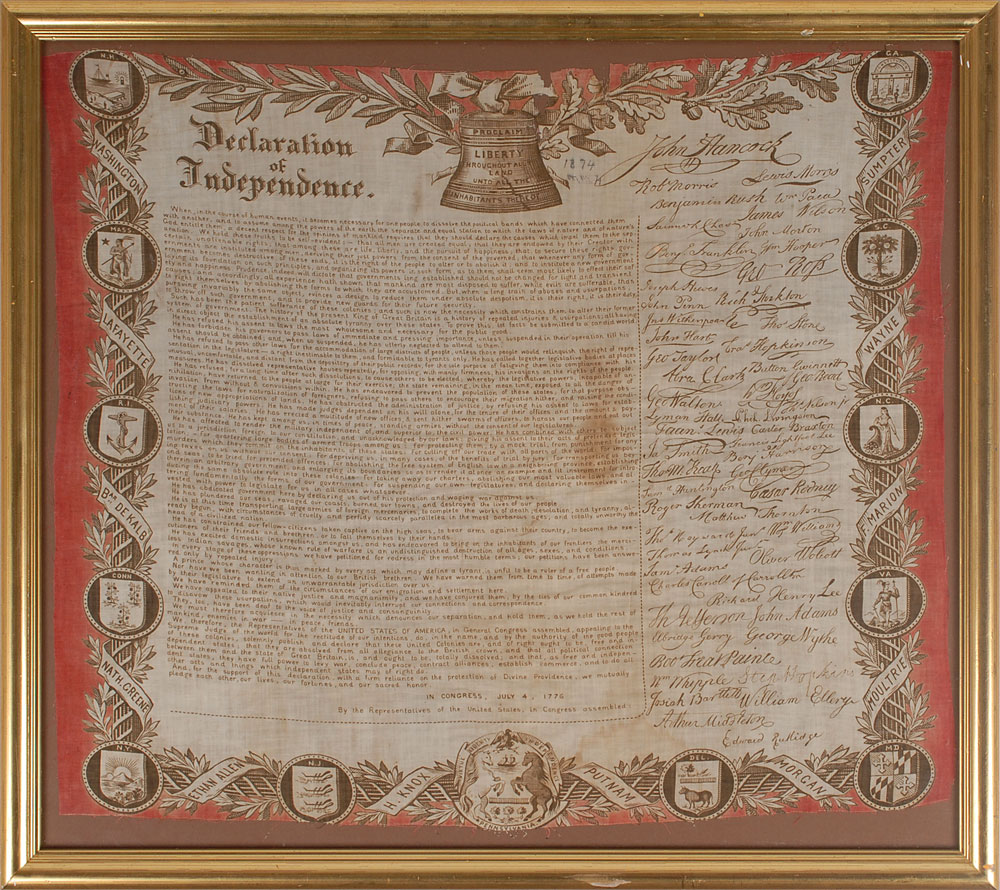 Lot #163  Declaration of Independence