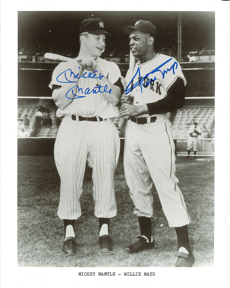 Lot #1053 Mickey Mantle and Willie Mays