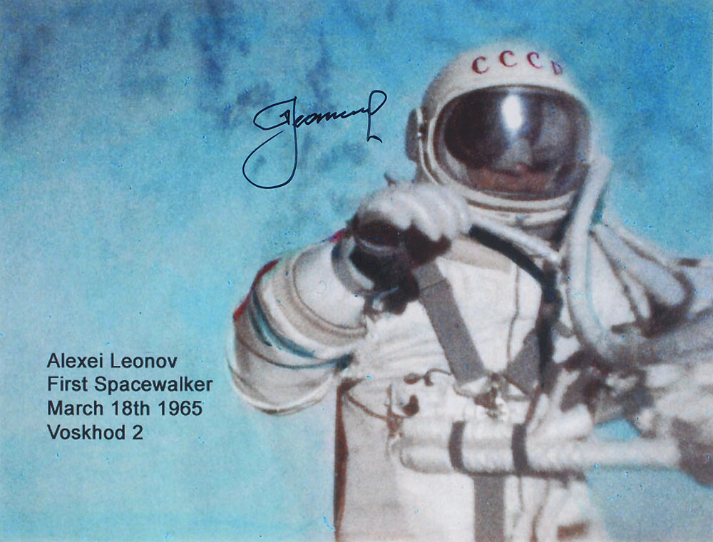 Lot #6033 Alexei Leonov Oversized Signed Photograph