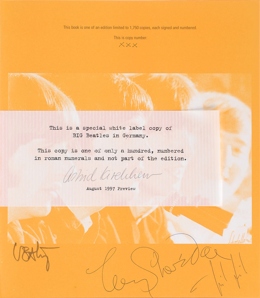 Lot #7115 Beatles: Astrid Kirchherr Signed Book