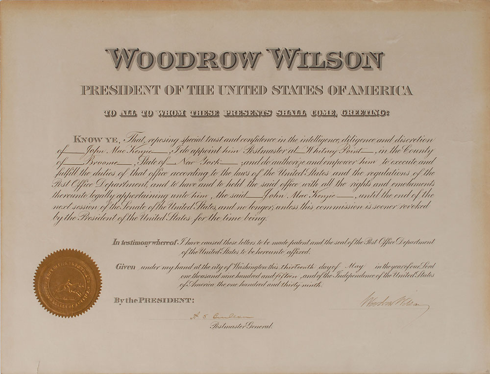 Lot #99 Woodrow Wilson