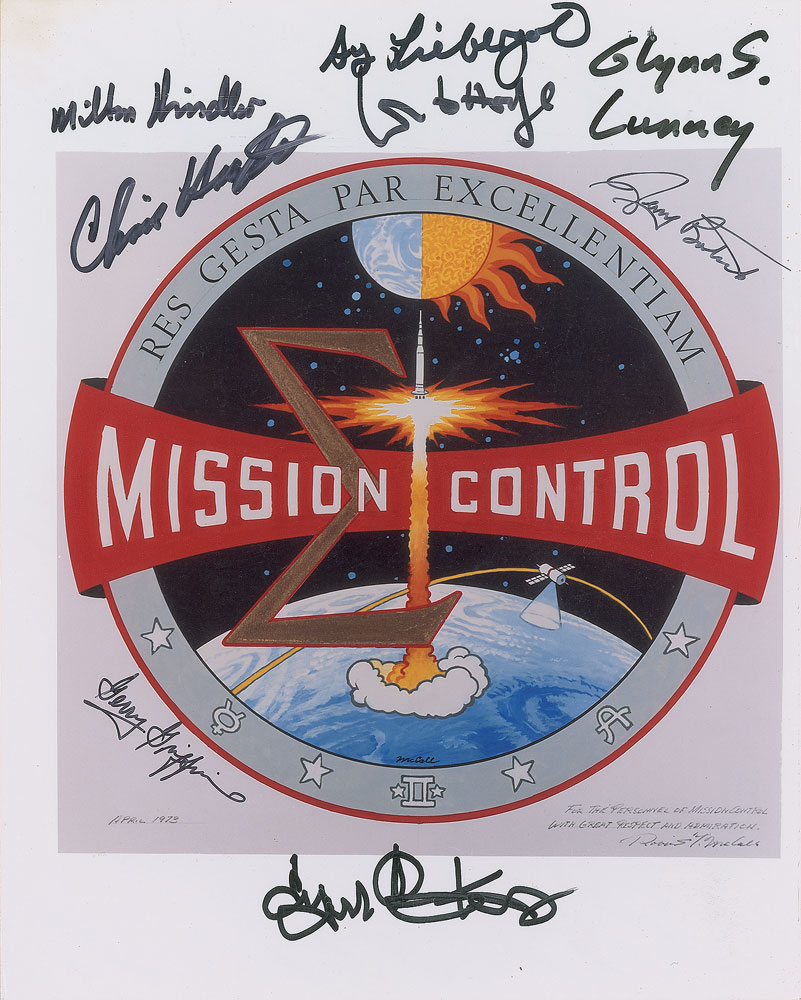 Lot #6300 Mission Control Personnel Signed