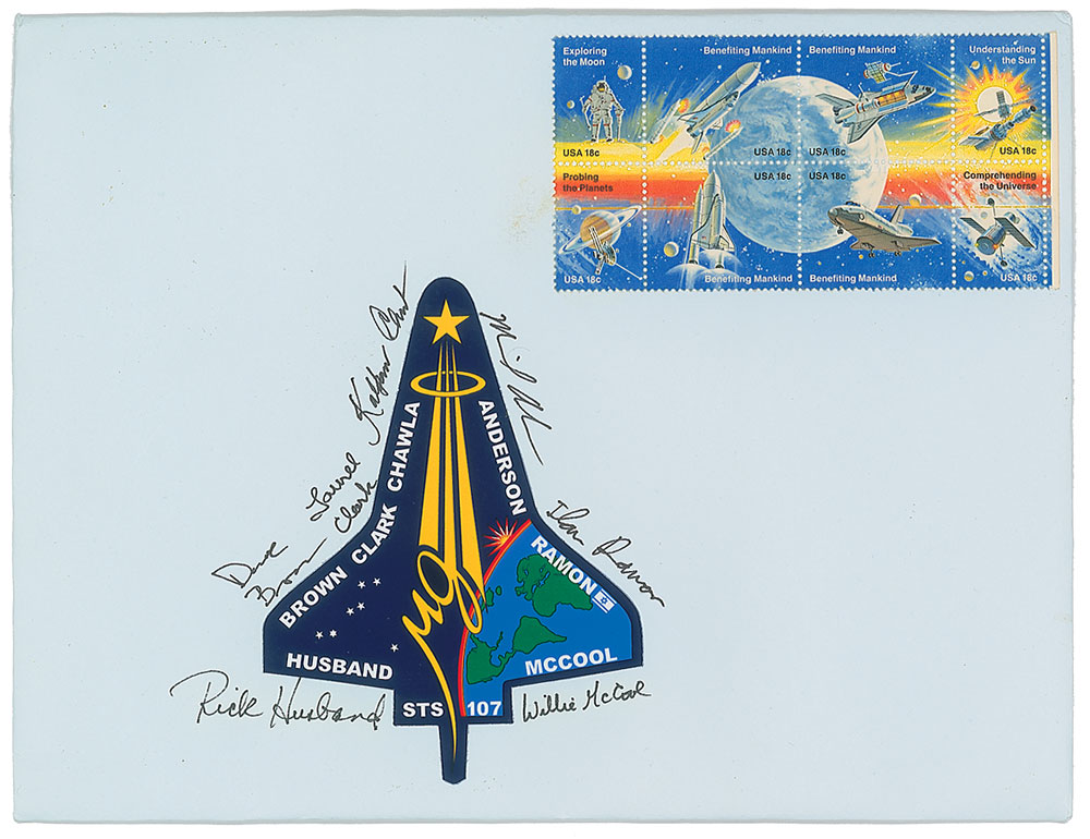 Lot #6693 Columbia STS-107 Signed Oversized Cover