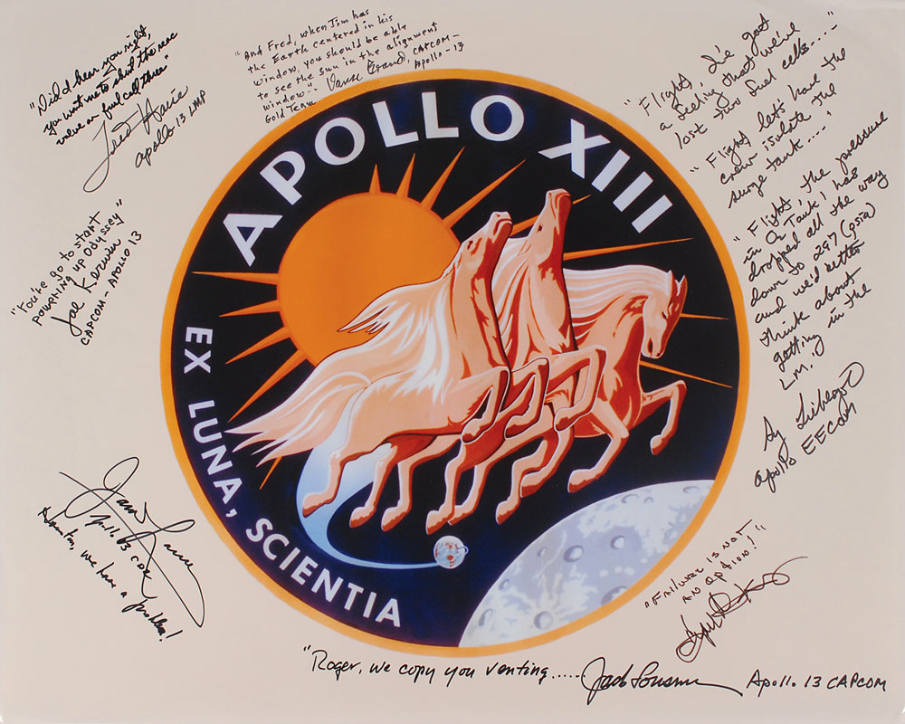 Lot #6209 Apollo 13 Crew and CAPCOM Multi-Signed