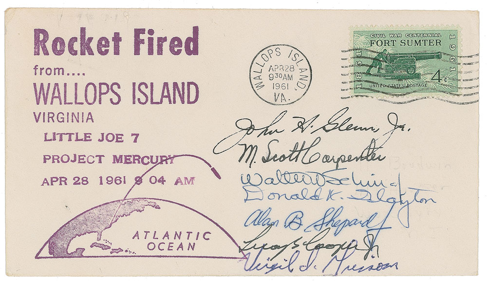 Lot #6057 Mercury 7 Signed Cover