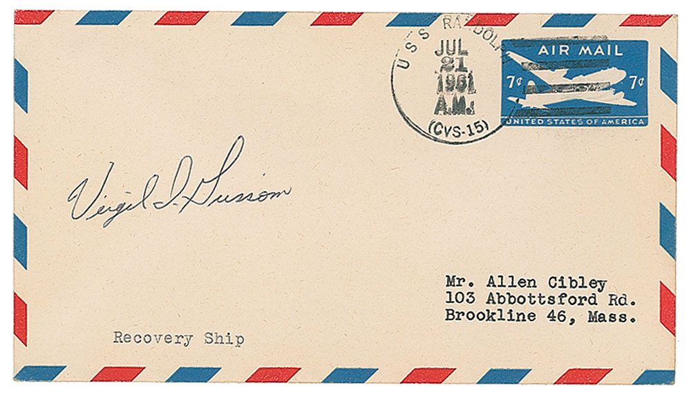 Lot #6059 Gus Grissom Signed Cover