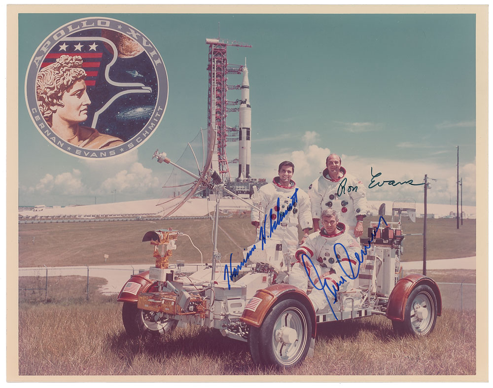 Lot #6572 Apollo 17 Signed Photograph