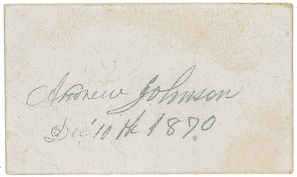 Lot #142 Andrew Johnson