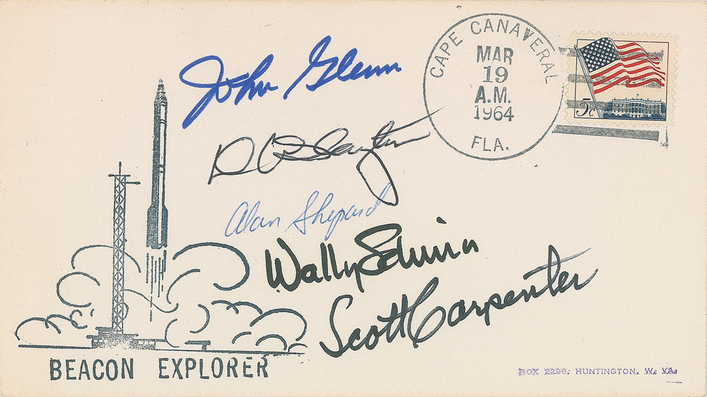 Lot #6078 Mercury 7 Astronauts Signed Covers