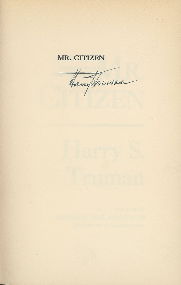 Lot #148 Harry S. Truman