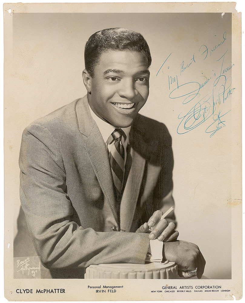 Lot #7275 Clyde McPhatter Signed Photograph