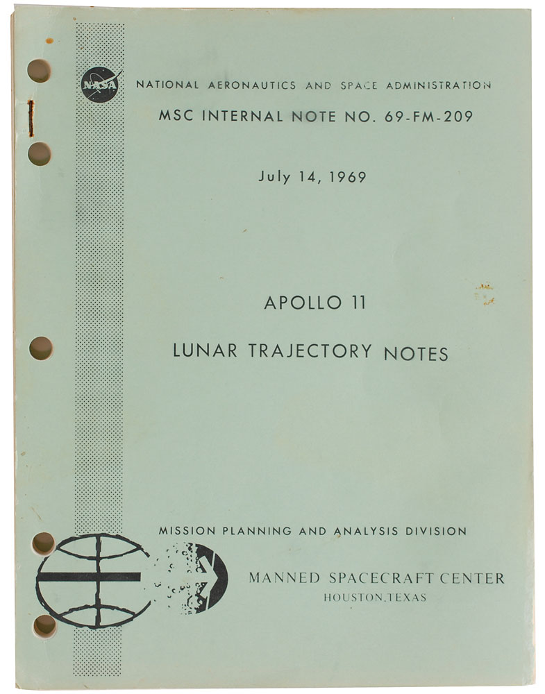 Lot #6408 Apollo 11 Lunar Trajectory Notes Manual