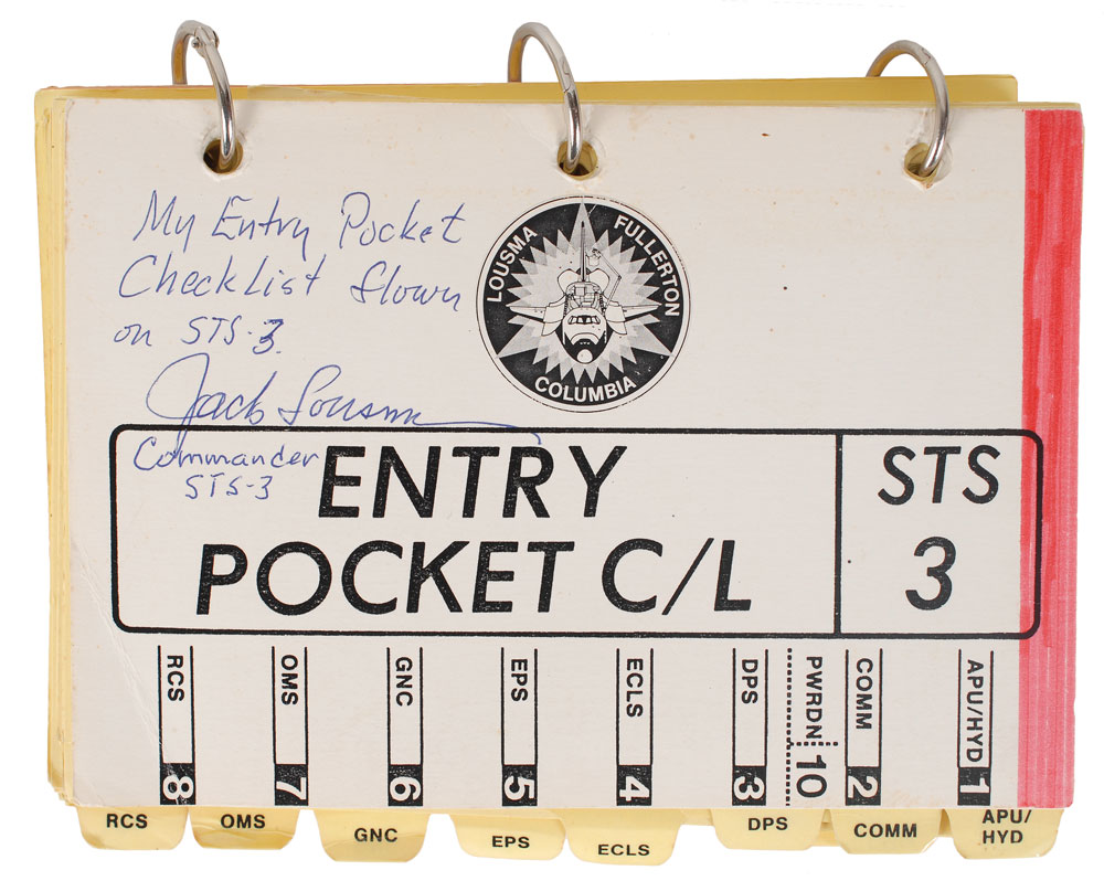 Lot #6640 STS-3: Jack Lousma’s Flown Checklist