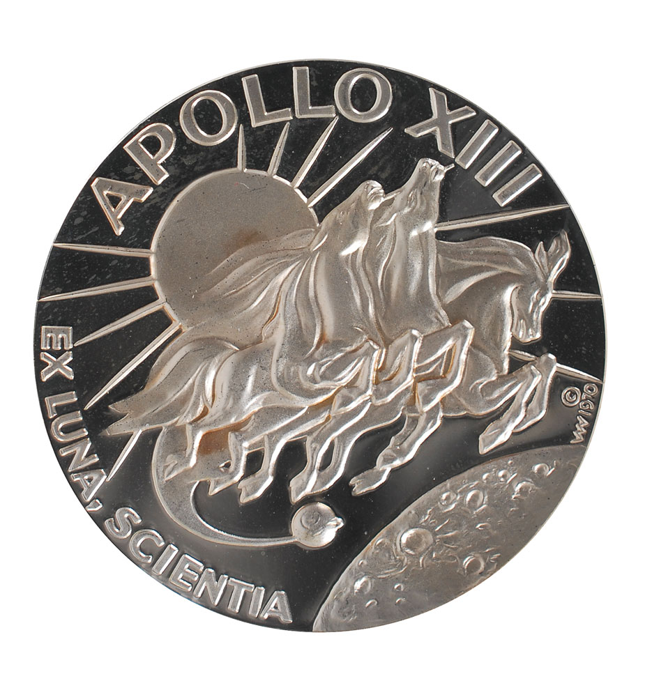 Lot #6460 James Lovell’s Apollo 13 Franklin Mint Medallion
