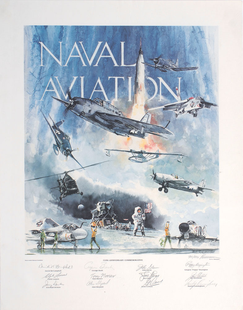 Lot #6009 Naval Aviation Signed Lithograph