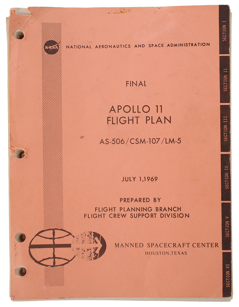 Lot #6409 Apollo 11 Final Flight Plan