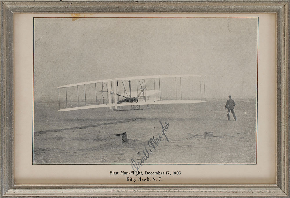 Lot #6003 Orville Wright Signed Photograph