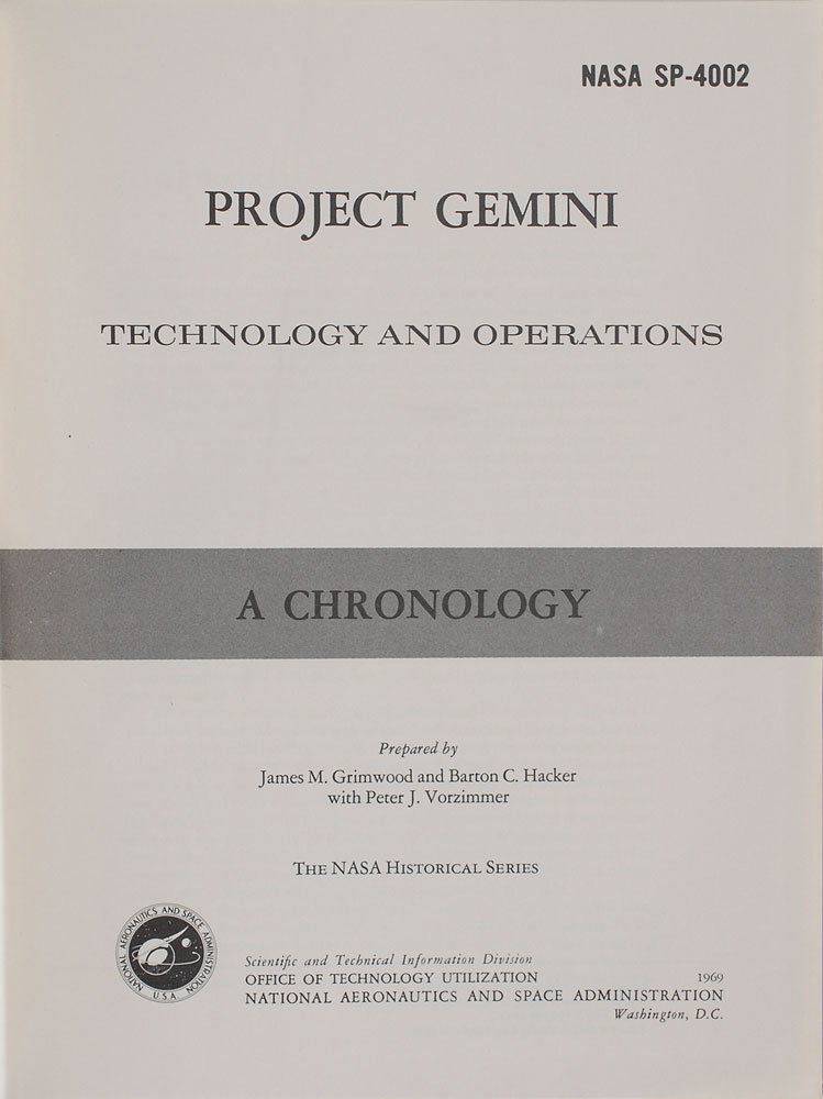 Lot #6183 Project Gemini Book