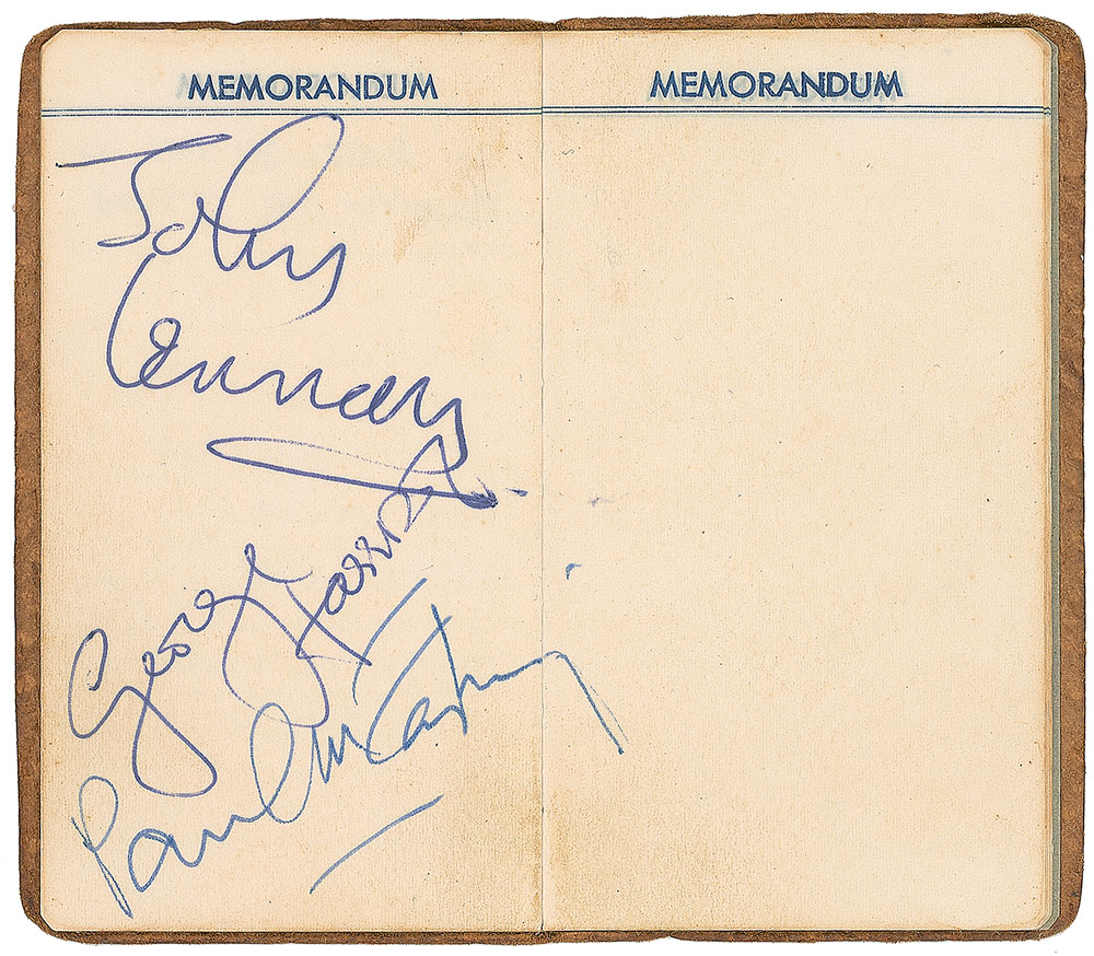 Lot #7012 Beatles: Lennon, Harrison, and McCartney Signed Address Book