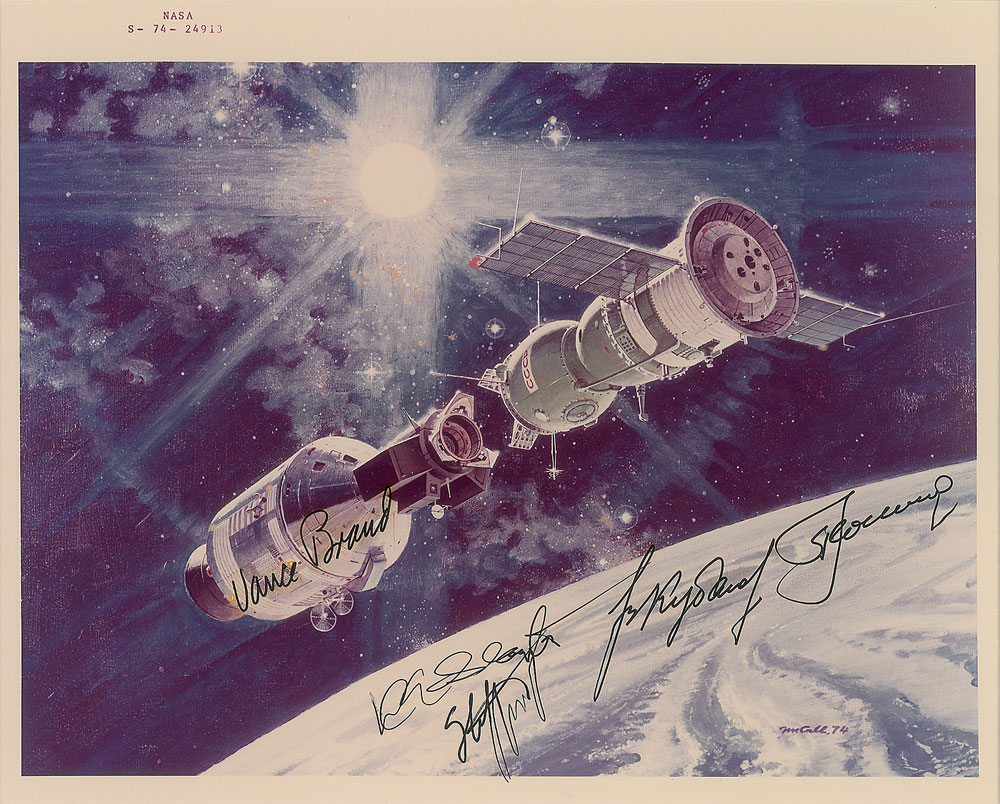 Lot #6590 Apollo-Soyuz Signed Photograph