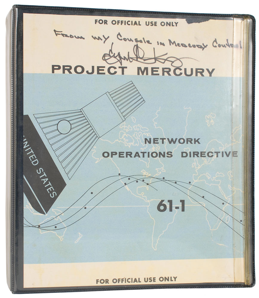 Lot #6056 Gene Kranz’s Console-Used Mercury Manual