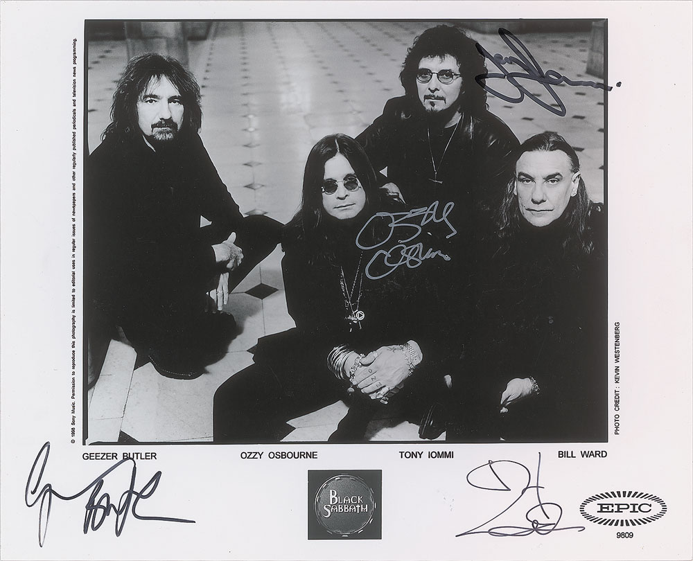 Lot #7299 Black Sabbath Signed Photograph