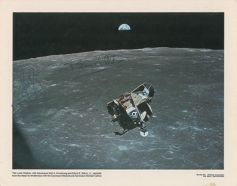 Lot #438 Neil Armstrong and Buzz Aldrin