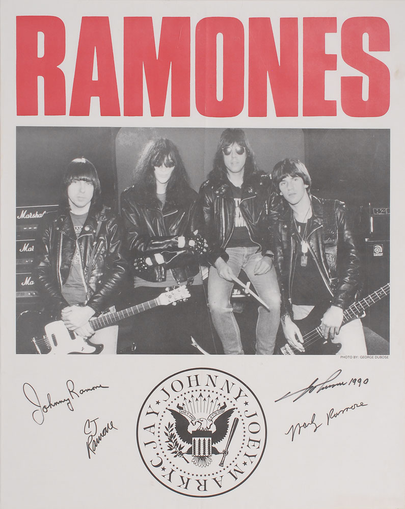 Lot #7504 Ramones 1990 Signed Poster
