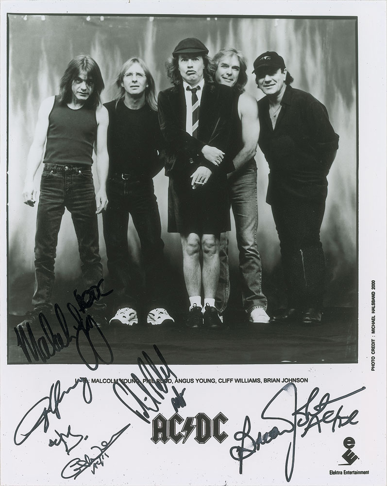 Lot #7354 AC/DC Signed Photograph