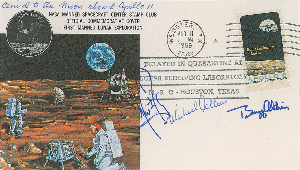 Lot #6364 Michael Collins?s Flown Apollo 11 Cover