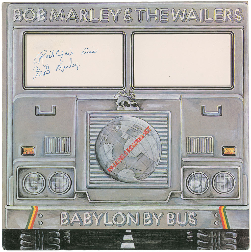 Lot #7386 Bob Marley Signed Album Sleeve