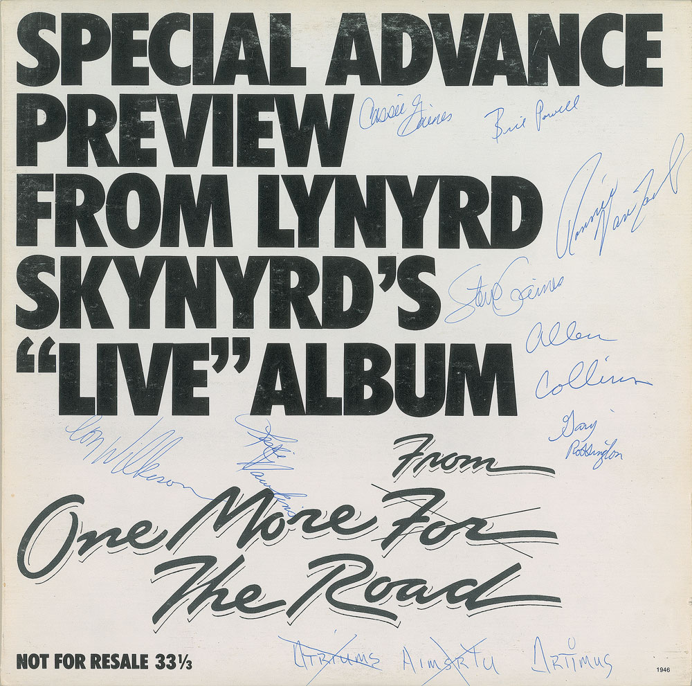 Lot #7383 Lynyrd Skynyrd Signed Album