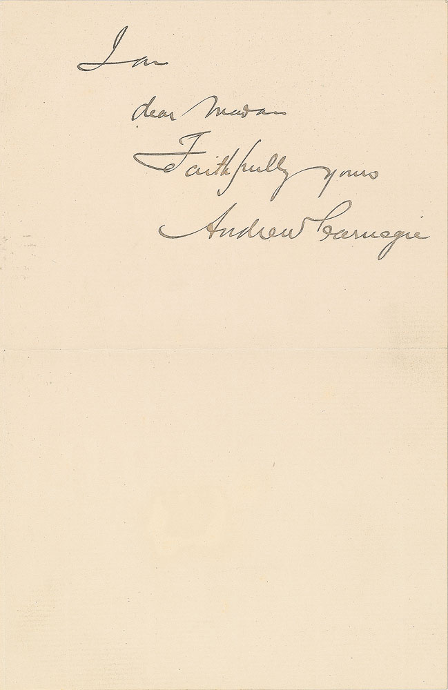 Lot #211 Andrew Carnegie