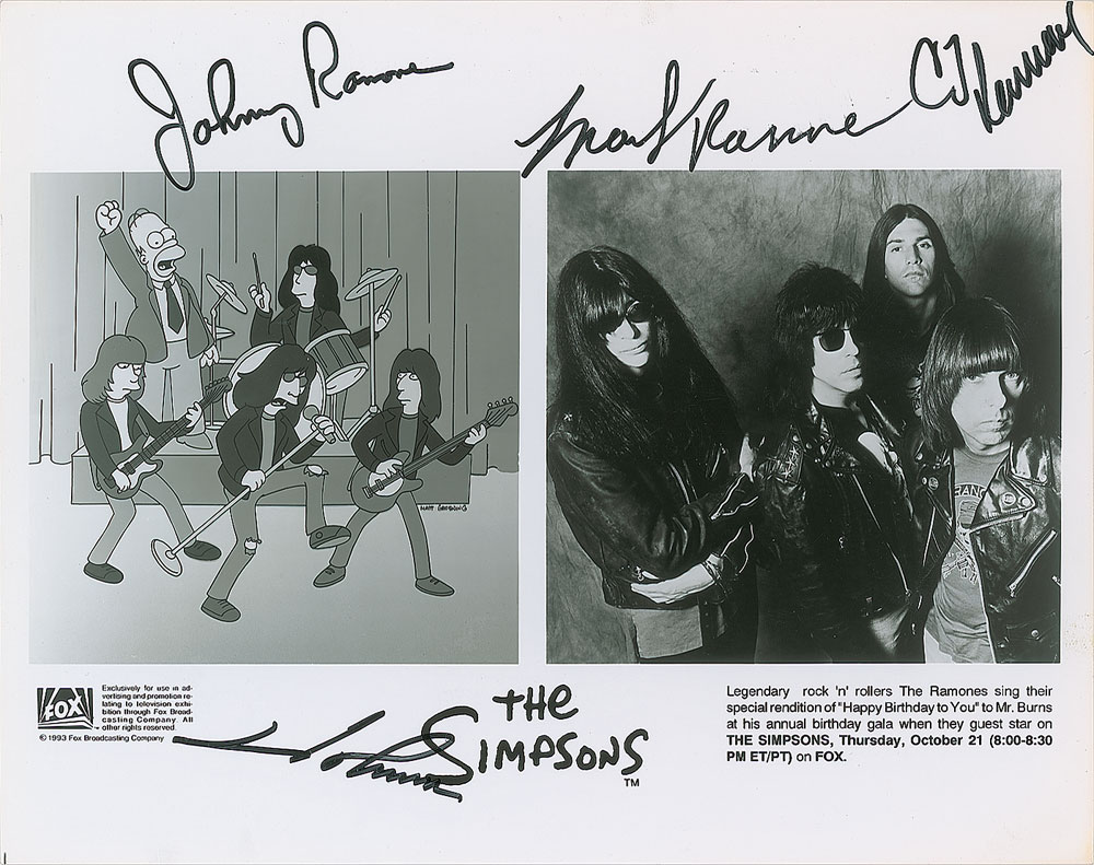 Lot #7480  Ramones Signed Photograph