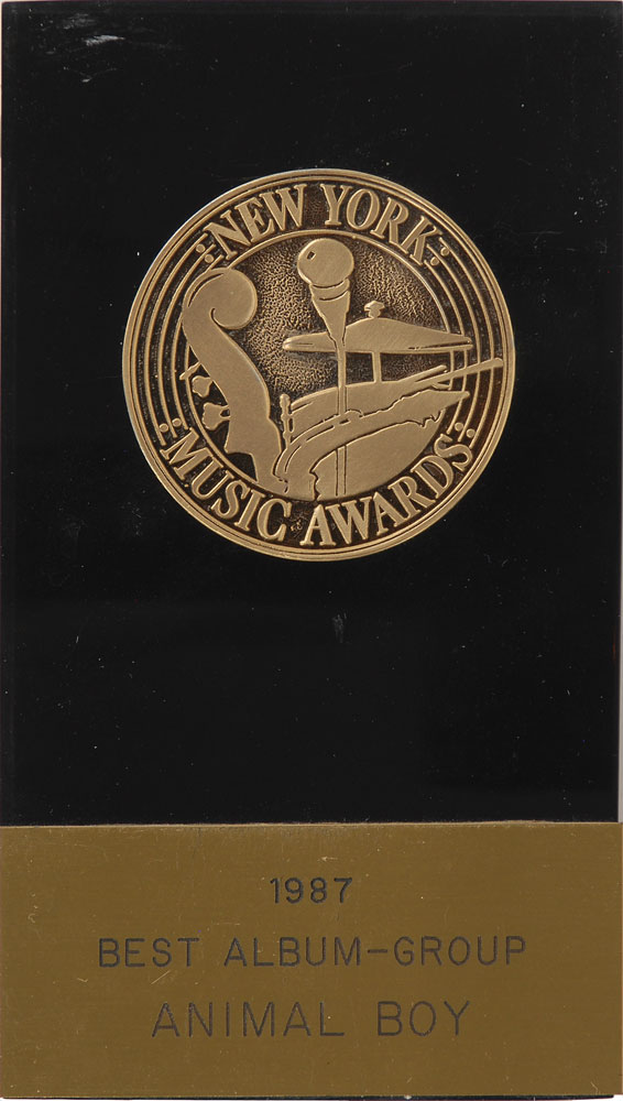Lot #7461  Ramones NY 1987 Music Award: Animal Boy