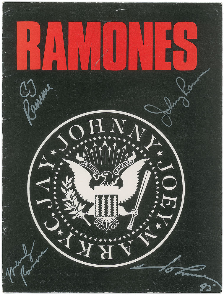 Lot #7481  Ramones 1993 Signed Program