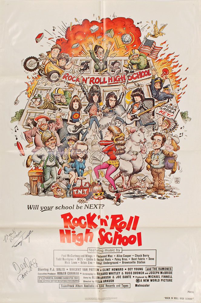 Lot #7467  Ramones 1979 ‘Rock n’ Roll Highschool’