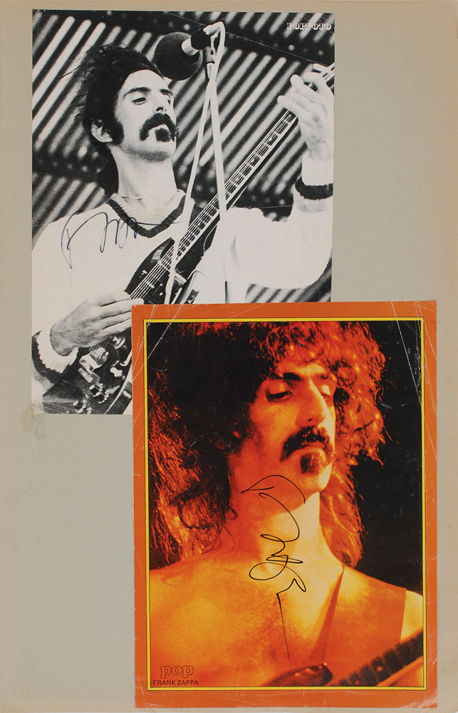 Lot #7420 Frank Zappa Pair of Signed Magazine