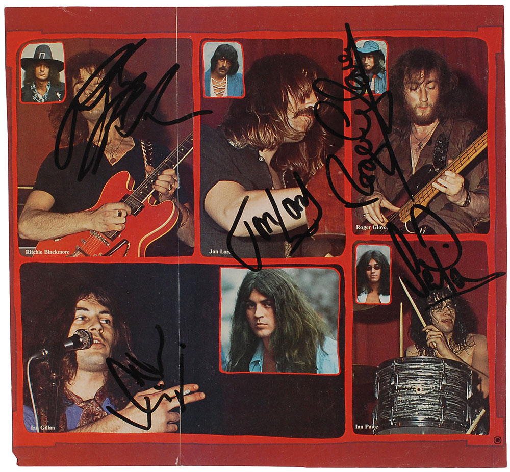 Lot #7362 Deep Purple Signed Magazine Photograph