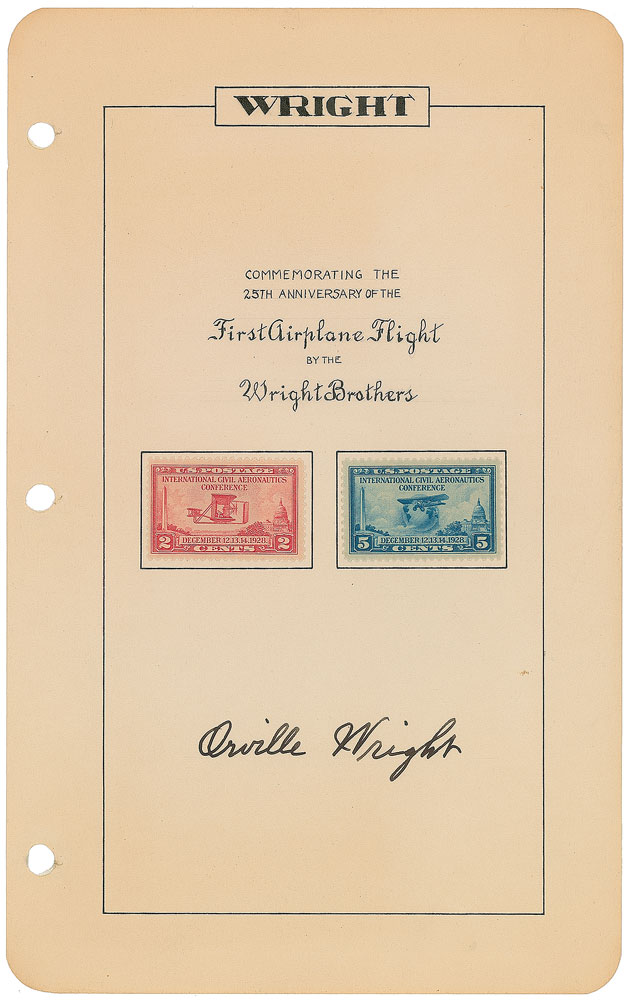 Lot #468 Orville Wright