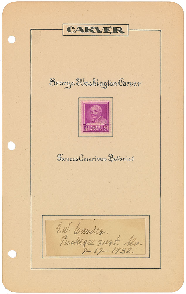 Lot #293 George Washington Carver