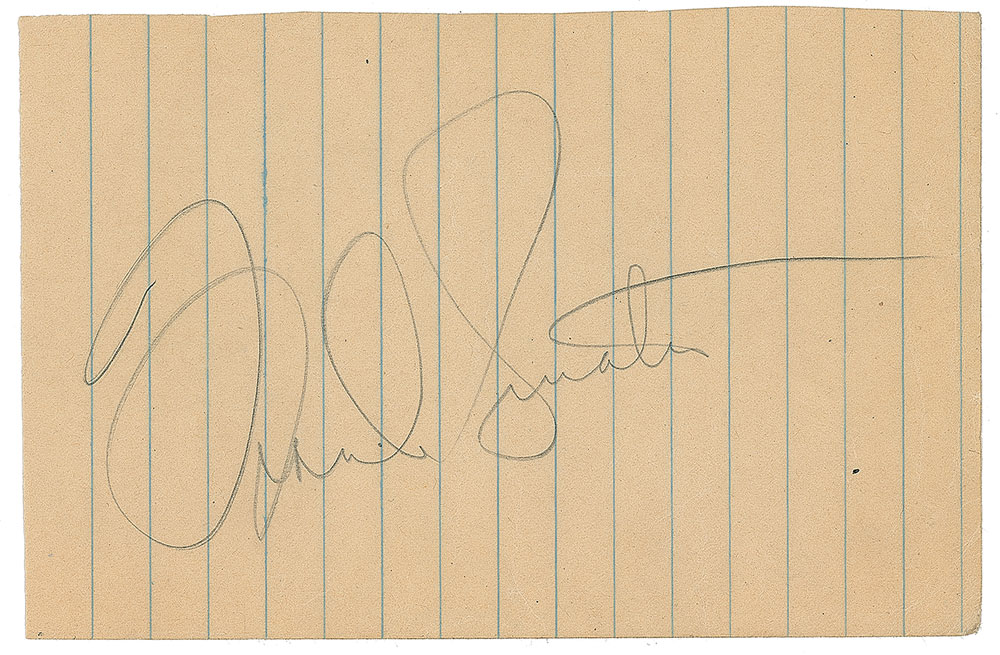 Lot #7278 Frank Sinatra Signature