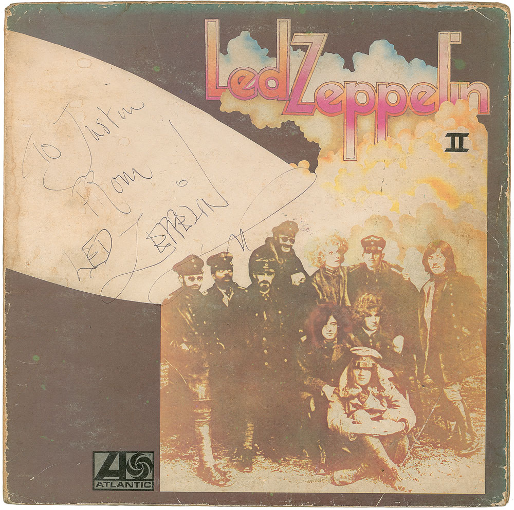 Lot #7180 Led Zeppelin Signed Album Sleeve