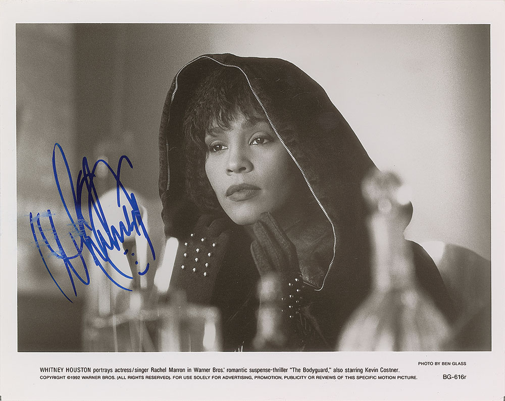 Lot #7526 Whitney Houston Signed Photograph