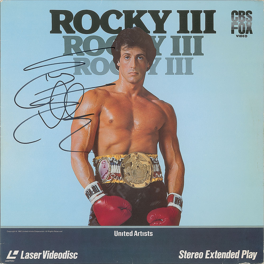 Lot #8207 Rocky: Stallone Signed Laserdisc