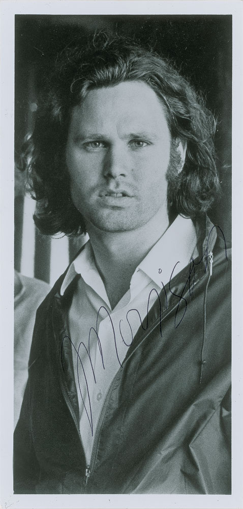 Lot #7163 Jim Morrison Signed Photograph