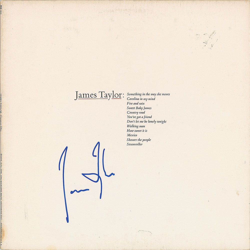 Lot #7409 James Taylor Set of Six Signed Albums